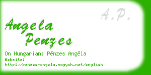 angela penzes business card