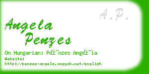 angela penzes business card